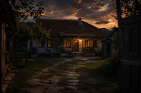 a house with a path leading to it